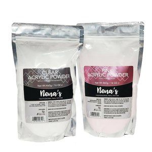 Nena's , Acrylic Powder Clear 16oz+ Pink 16oz.